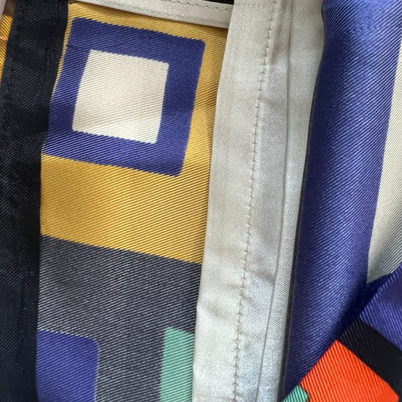 Kate Spade Kylie 100% silk geometric pencil midi skirt size 6 PLEASE READ - Picture 6 of 16